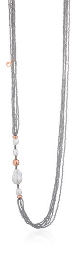 Collana Lelune Donna LELUNE GLAMOUR in Argento Perla LGNK547.2 - LGNK547.2